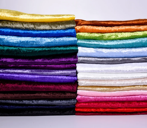 중국 도매 100% 폴리 에스테르 깔린 벨벳 높은 내마모성 부드러운 터치 아이스 한국 벨벳 원단 원피스 - Product Image 2