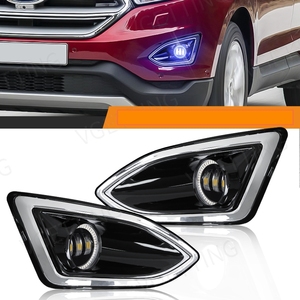 Pair Front Bumper <span class=keywords><strong>LED</strong></span> <span class=keywords><strong>Fog</strong></span> Light DRL Daytime Running Light for  VW Volkswagen Polo GTI 9N3 MK4 Facelift 2005-2010 Angel Eye Lamp - Product Image 1