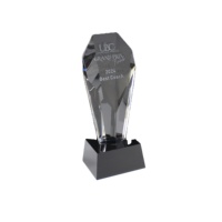 Trophées Hitop en cristal K9, origine Zhejiang, trophée globe, gravure de logo, récompense, forme hexagonale, thème amour
