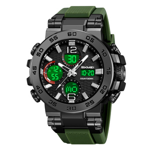 SKMEI 2499 럭셔리 50M 방수 다기능 아날로그 디지털 알람 전자 충격 방지 패션 손목 시계 - Product Image 6