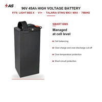 Batterie BMS intelligente pour Light Bee X V1+ Talaria Sting MX3 MX4 79Bike - Pack haute tension 72V 80V 88V 96V 45Ah, 26S, installation directe