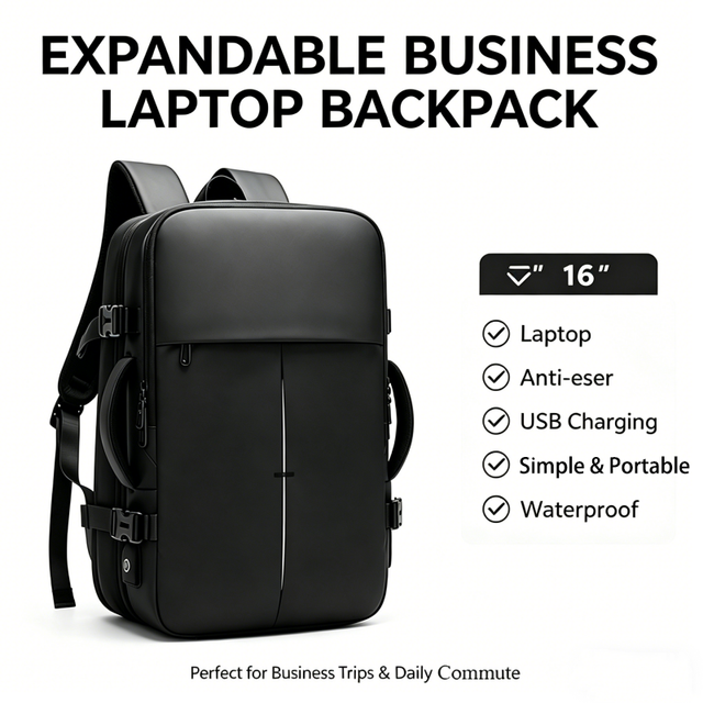 16 Inch Expandable Laptop Backpack Multi-functional Business Travel Anti Theft Water Resistant USB Charging Bag for Men Women