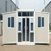 Rumah Kontainer Prefabrikasi Portabel 20ft, Kabin Modular, Dapur, Rumah Kantor, Hotel, Ramah Lingkungan, Kontainer Flat Pack, Baja Galvanis