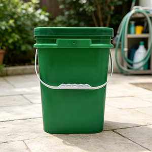 Seau carré en plastique PP/PE avec poignée, couleur et logo personnalisés, pour stockage industriel (peinture, engrais, huile moteur), étanche - Product Image 1