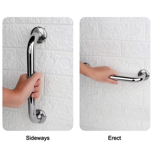 Barres <span class=keywords><strong>d</strong></span>'<span class=keywords><strong>appui</strong></span> de salle de bain murales en acier inoxydable satiné 304, antidérapantes, robustes, 35 cm, antirouille, pour usage hôtelier - Product Image 4