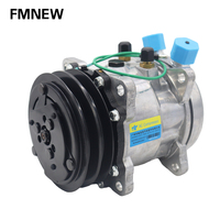 Nuevo Compresor de Aire Acondicionado FMNEW de 24V para Tractor con Polea de Correa 2007-2009, Polea de 125mm de Alta Resistencia, 100% Probado, Ajuste Universal, 18 Meses de Garantía
