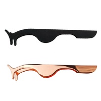 Pince à épiler sourcils en acier inoxydable V-WIN VW-MT-095 au design élégant, 9,6 cm, 12,5 g, recourbe-cils en or rose pour faux cils, vente en gros