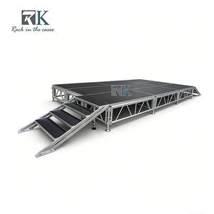 Plataforma Rectangular Ajustable de 4 pies x 8 pies para Ferias Comerciales, Escenario Firme en Venta - Product Image 1