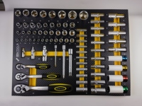 Armoire à outils à roulettes à 6 tiroirs pour réparation automobile avec poignée et roues, rangement portable OEM pour jeux d'outils