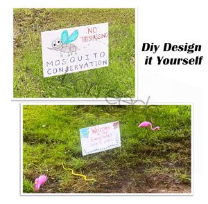 Meilleure vente en plastique blanc pour Happy Birthday Vente de garage Location Guidepost Panneaux de pelouse vierges Panneaux de pelouse vierges - Product Image 4