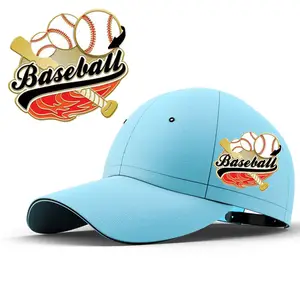 Fabricante de insignias de PIN de béisbol Bate de béisbol y PIN de sombrero giratorio para proveedor deportivo