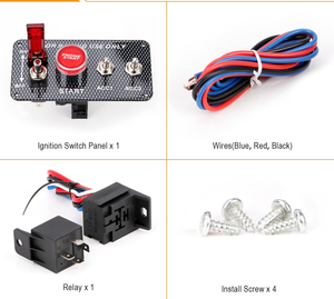 Panel <span class=keywords><strong>de</strong></span> interruptor <span class=keywords><strong>de</strong></span> <span class=keywords><strong>encendido</strong></span> 4 en 1 <span class=keywords><strong>de</strong></span> 12V, interruptor <span class=keywords><strong>de</strong></span> palanca con botón pulsador <span class=keywords><strong>de</strong></span> motor y relé para coche <span class=keywords><strong>de</strong></span> carreras, RV, camión, barco, remolque marino - Product Image 6