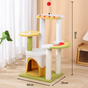 Sang trọng 3-Lớp sisal mèo scratcher cây tháp Pet tương tác leo khung với nhà nghỉ ngơi đóng gói trong thùng carton - Product Image 5
