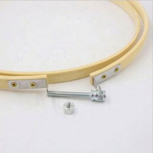 Embroidery Hoops Ring Plastic Cross Stitch Hoop Natural <b>Bamboo</b> Wreath Fan Stretch Crafts DIY Handmade <b>Bamboo</b> Ring - Product Image 2