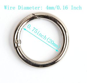 Silver Carabiner <strong>Clip</strong> <strong>Snap</strong> Trigger <strong>Spring</strong> O Rings for Keyrings Buckles <strong>spring</strong> <strong>snap</strong> hook - Product Image 3