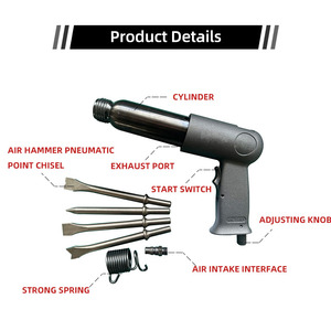 Tùy chỉnh 250 không khí dài thùng tác động búa xẻng thiết lập linh hoạt 4 bit khí nén sửa chữa xe đục công cụ - Product Image 5