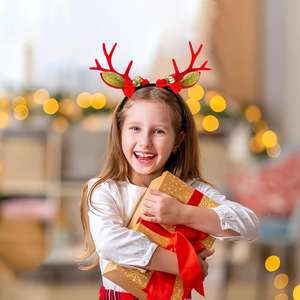 Moda Natale corno di cervo <span class=keywords><strong>con</strong></span> <span class=keywords><strong>le</strong></span> orecchie campane palle di caramelle fascia per capelli natale corno di renna per la testa per <span class=keywords><strong>le</strong></span> donne ragazze - Product Image 2