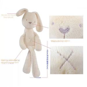Super suave bebé conejo de peluche de juguete ponderado cama campana nuevo comercio exterior Venta caliente comodidad muñeco de peluche - Product Image 3