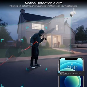 Nuevo Kit de Cámara IP Inalámbrica WiFi PTZ de 4 Canales con Cámara Domo de 4MP, CCTV H.265+, Tarjeta <span class=keywords><strong>SD</strong></span> y Audio Bidireccional (2022) - Product Image 4