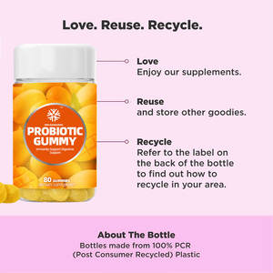 Gomitas probióticas con logotipo personalizado para niños <span class=keywords><strong>y</strong></span> adultos que apoyan el equilibrio de la <span class=keywords><strong>flora</strong></span> <span class=keywords><strong>intestinal</strong></span>, el <span class=keywords><strong>sistema</strong></span> inmunológico de la digestión - Product Image 6