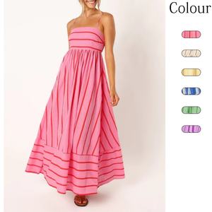 Vestido Lencero Sexy sin Mangas con Espalda Descubierta y Rayas para Mujer, de Alta Calidad, al por Mayor - Product Image 2