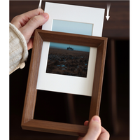 Bingkai foto besar dari kayu dalam gaya minimalis ornamen Desktop Set up 6-inch A3A4 bingkai foto tergantung di dinding.