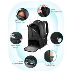 Nouveau sac de sport extérieur grande capacité avec logo personnalisé, compartiment pour chaussures et ballon, pour football et basketball - Product Image 3