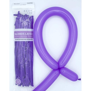 Globos de látex Party Love 260 morados, paquete de 50 unidades para decoración - Product Image 1
