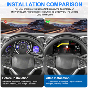 Affichage numérique LCD Navihua 12,3' pour Honda Fit 2014-2020, compteur numérique de tableau de bord, cockpit virtuel, compteur de vitesse automatique - Product Image 4