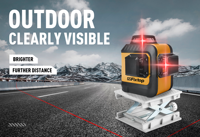 GSFIXTOP extérieur auto-système de béton équipement système de nivellement laser aut 4d 16 ligne agriculture laser nivellement