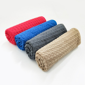 Microfiber Car Cleaning <b>Towel</b> 40x40cm 350Gsm <b>Waffle</b> Texture Absorbent For Vehicle Washing - Product Image 2