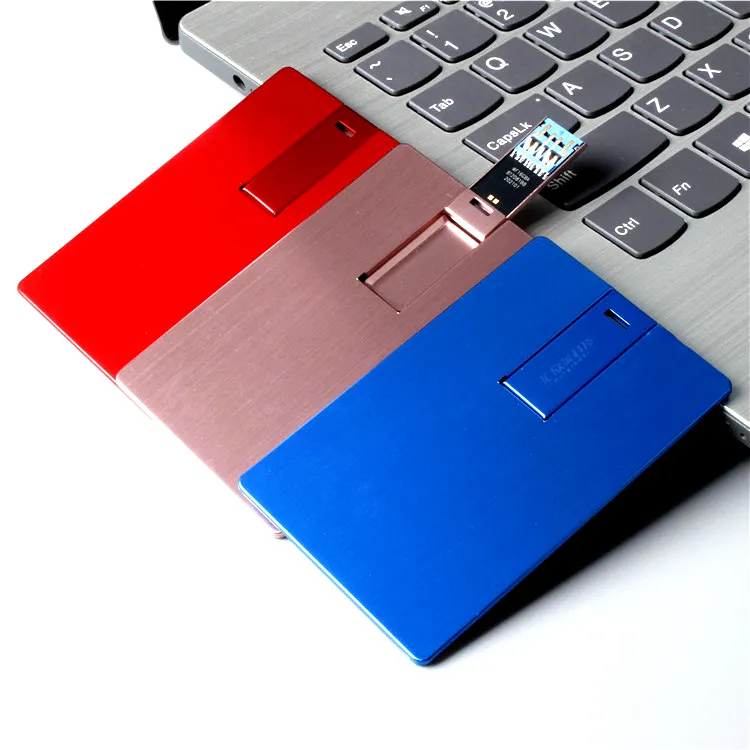 कस्टम लोगो धातु रंग व्यापार क्रेडिट कार्ड के आकार 8gb 16gb यूएसबी फ्लैश डिस्क यूएसबी मेमोरी स्टिक फ्लैश पेन ड्राइव
