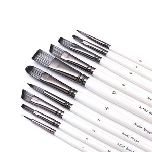 Ensemble de pinceaux professionnels en nylon doux pour peinture à l'huile, acrylique et aquarelle, 12 pièces - Product Image 5
