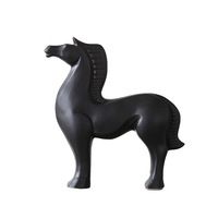 Décoration d'intérieur nordique : Ornements de chevaux en céramique mate pour meubles TV/vitrines à vin, décoration douce, vente en gros