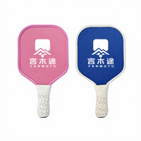 Mini raquette de pickleball en fibre de verre pour enfants, raquette de pickleball portable, batte d'entraînement avec poignée antidérapante