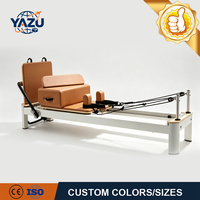 Machine de Reformer ajustable en aluminium noir avec lit coulissant à rail complet et plateforme de saut pour Studio de Yoga et Pilates