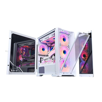 Boîtier pour PC d'usine avec ventilateurs rgb Boîtier pour ordinateur de jeu de couleur blanche