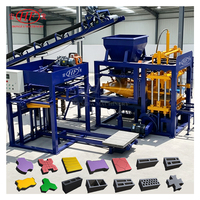 Machine de fabrication de blocs de béton hydraulique entièrement automatique QT4-15 pour briques creuses, pleines et autobloquantes, équipement de moulage de pavés