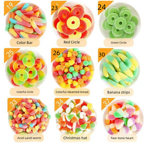 Bonbons gélifiés sucrés et acidulés de formes variées, bonbons de dessin animé très vendus pour enfants, options en vrac - Product Image 3
