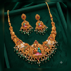 Gold Plated <b>Bridal</b> Set Choker Necklace <b>Drop</b> <b>Earrings</b> Tikka Ethnic Zircon Trendy Wedding Engagement Anniversary Latest High - Product Image 3