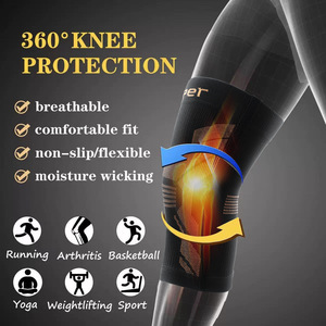 อุปกรณ์พยุงเข่าแบบมีแรงกดดันผสมไอออนทองแดง สำหรับเล่นบาสเกตบอล วิ่ง และกิจกรรมกลางแจ้ง ใช้ได้ทั้งชายและหญิง ไซส์ M L XL XXL - Product Image 4