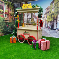 Chariot à bonbons détachable personnalisé Chariot à bonbons Joyeux Noël pour la décoration avec enseigne LED