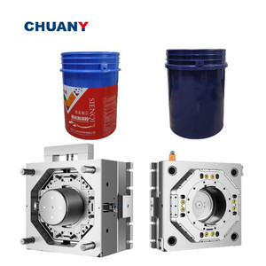 รายการด้านบนหรือด้านข้าง <span class=keywords><strong>IML</strong></span> หุ่นยนต์เครื่องติดฉลากและแม่พิมพ์ฉีดพลาสติกผู้ผลิตสำหรับ20L ในแม่พิมพ์ถังสีถัง - Product Image 1