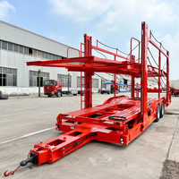 Semi-remorque porte-voitures à deux essieux en acier avec surface antidérapante et fonction de basculement hydraulique pour une logistique automobile efficace à Dubaï