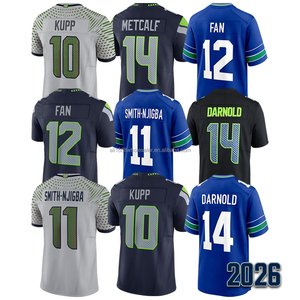 Maillot de football pour homme style tendance 2026 Sam Darnold, cousu, Jaxon Smith-Njigba, Cooper Kupp, 12e édition fan, tailles S-3XL - Product Image 1