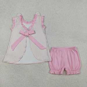 Conjunto de 2 Piezas de Ropa para Niña Pequeña con Bordado de Conejo de Pascua RTS, 95% Algodón, 5% Elastano, Ropa de Boutique, Ropa para Hermanas - Product Image 3