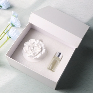 Hoa trắng gốm sứ khuếch tán mùi thơm đá Tinh dầu làm mát không khí thạch cao đặt phòng hương thơm - Product Image 4