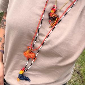 Halskette im Boho-Stil Handgewebte Strand- und Ozean-Themen Urlaubsstil Clownfisch Koi-Fisch Frosch Mode Perlenketten - Product Image 5