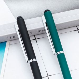 1.0Mm Spray-Coated Touchscreen Custom Logo Metal Twist Stylus Ballpoint Business Promotional Advertising Gift <b>Pen</b> - Product Image 2