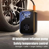 Compresseur d'air portable 12V pour pneus de voiture - Alimenté uniquement par allume-cigare, filaire (non compatible avec les batteries externes/usage domestique)